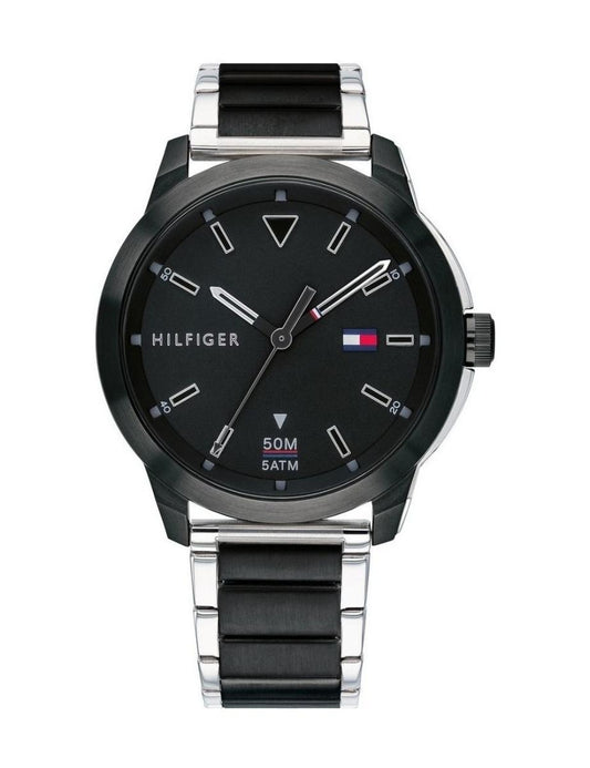 Tommy Hilfiger Men’s Quartz Stainless Steel Black Dial 44mm Watch 1791619