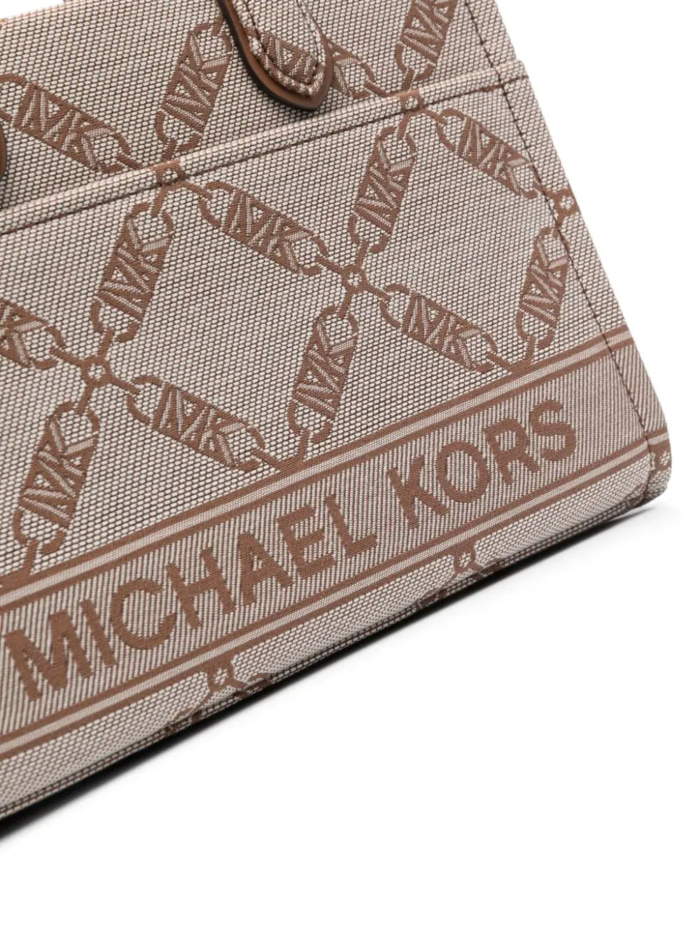 Michael Kors Gigi Small Metallic Empire Logo Jacquard Messenger Bag