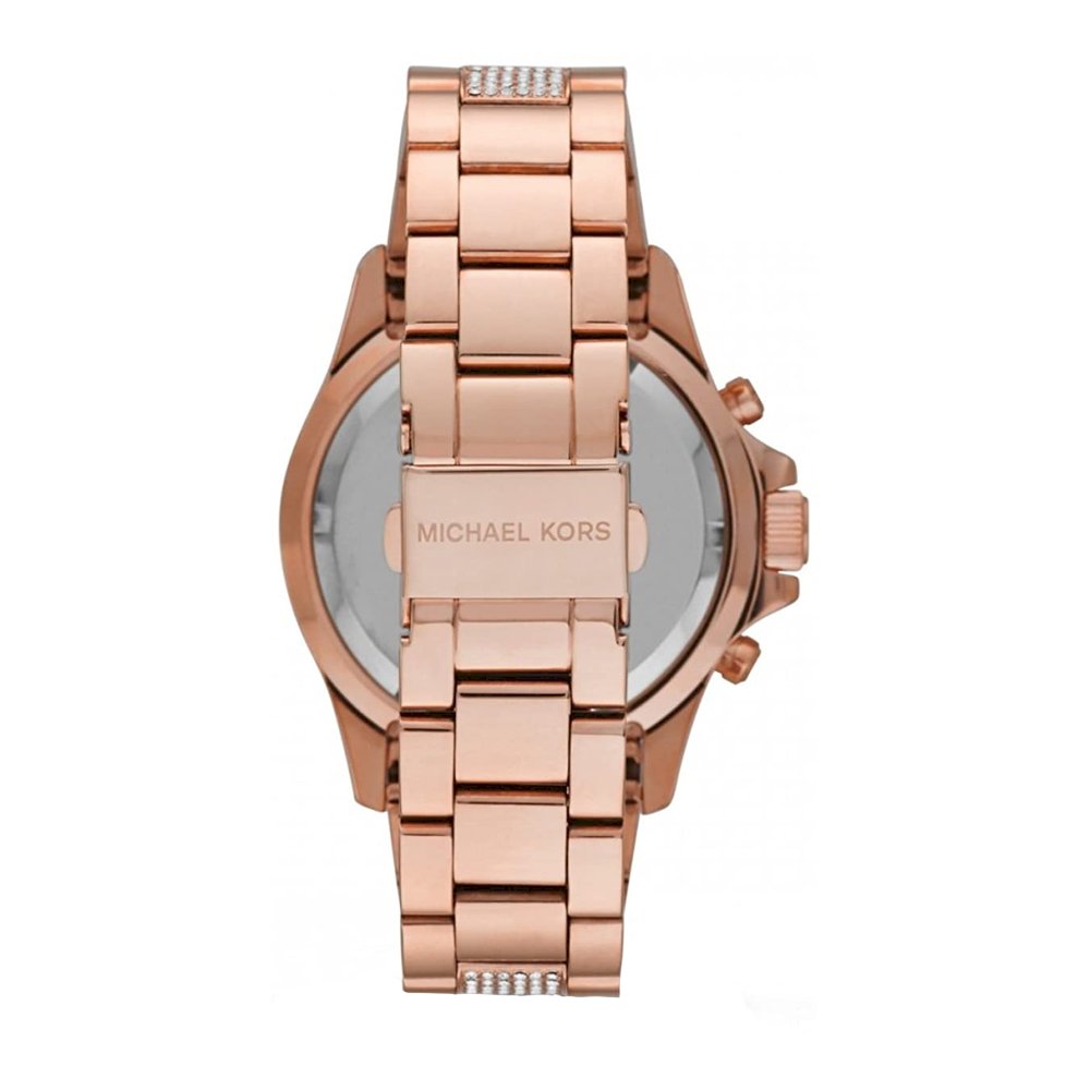 Michael Kors  Women's Chronograph Everest Rose Gold Tone Black Dial 40mm Watch MK5875