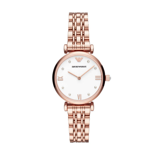 Emporio Armani - Women’s Rose Gold Tone Stainless Steel 32mm Watch AR11267