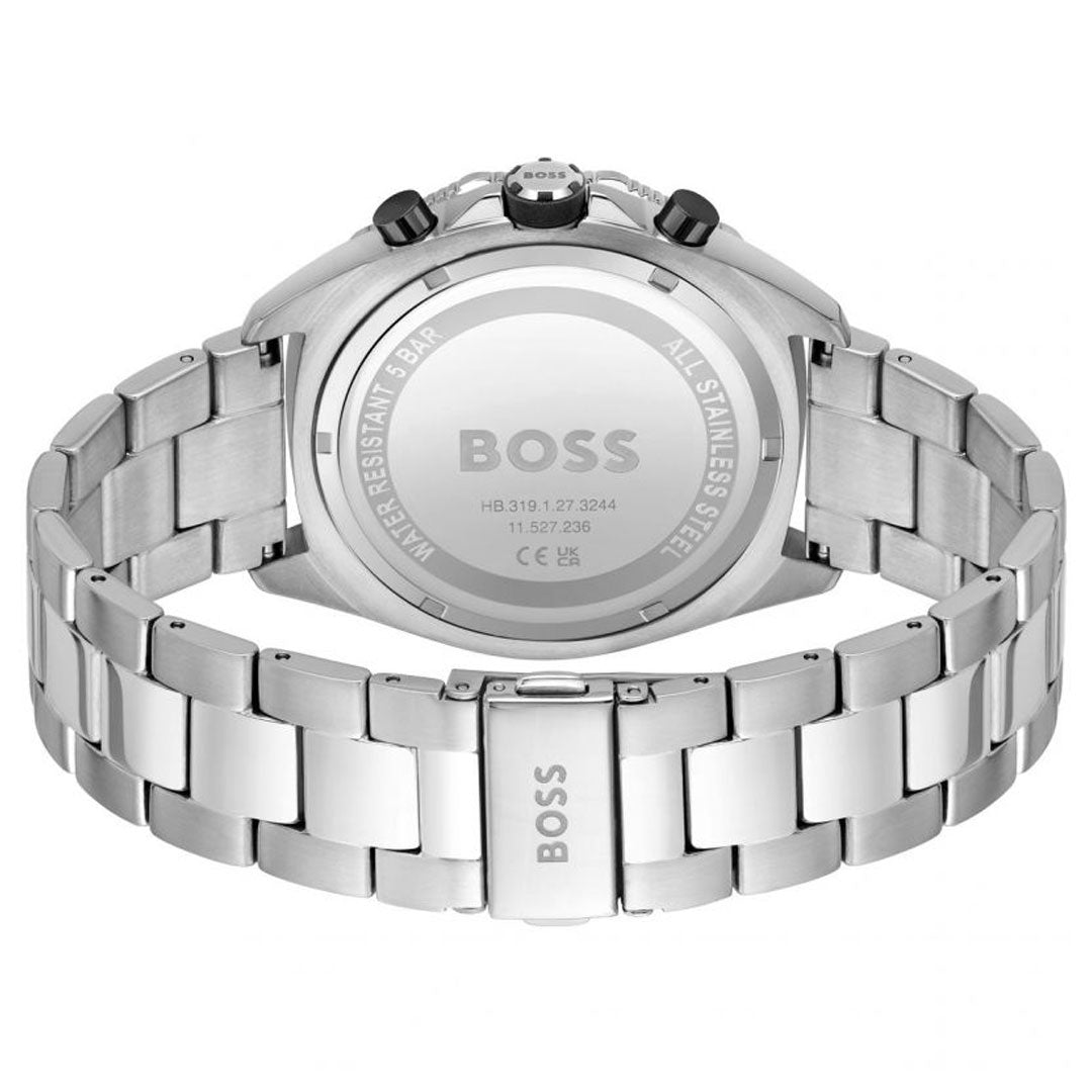 Hugo Boss Men’s Quartz Silver Stainless Steel Black Watch 1513971