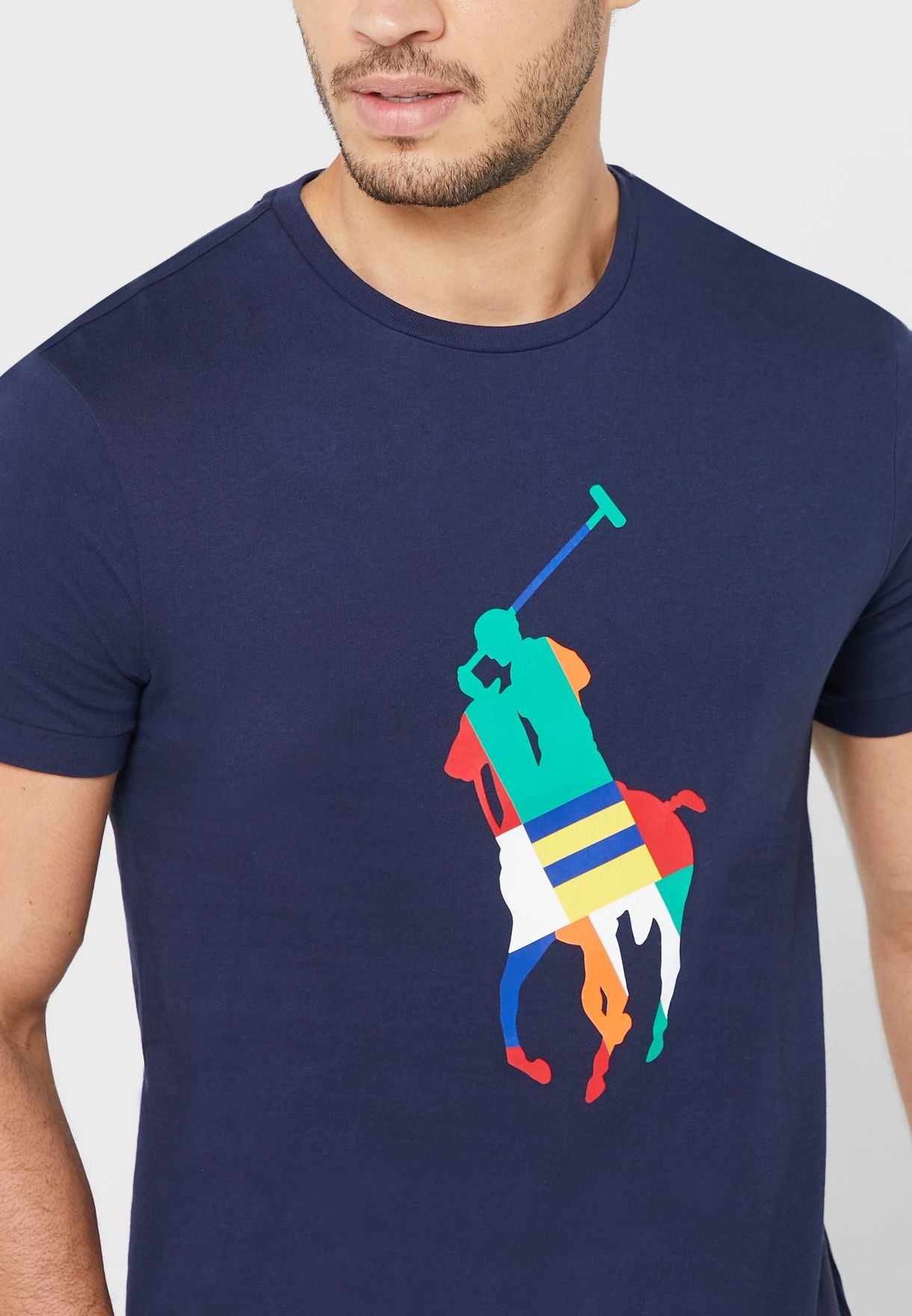 Polo Ralph Lauren Navy Logo Printed T Shirt