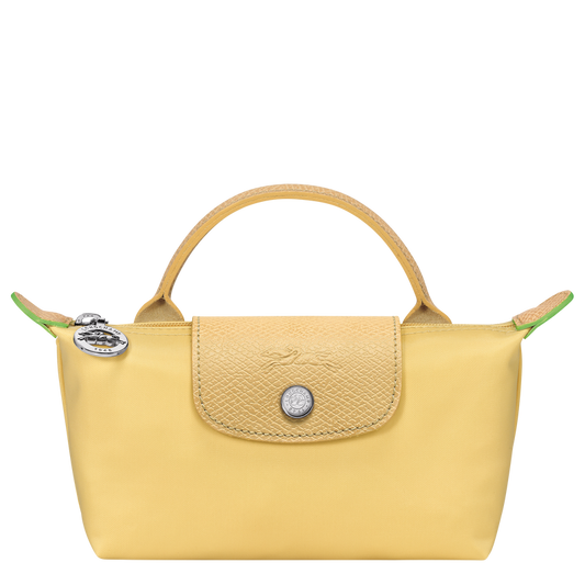 Longchamp Le Pliage Green Coin Purse with Handle Wheat