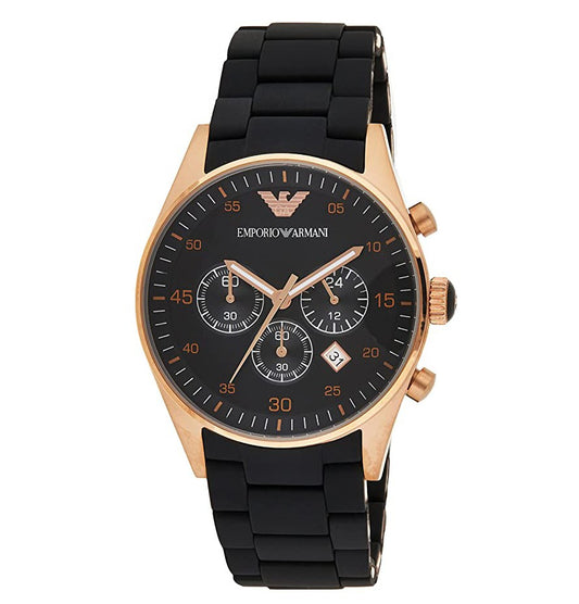 Emporio Armani Men’s Quartz Stainless Steel Black Dial 43mm Watch AR5905