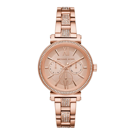 Michael Kors Women’s Sofie Stainless Steel Rose Gold Dial watch MK4354