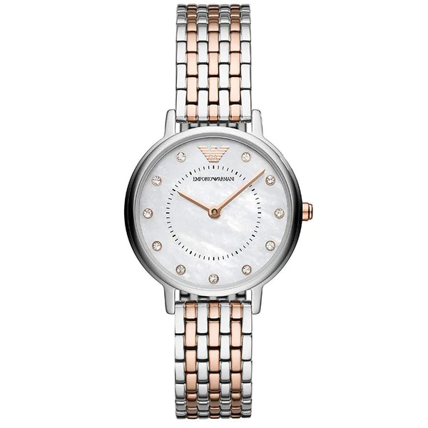 Emporio Armani Women’s Quartz Stainless Steel Mother of Pearl Dial 32mm Watch AR2508