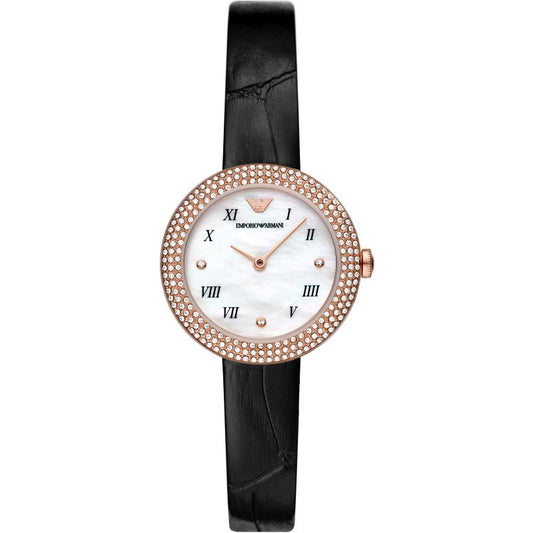 Emporio Armani Women’s Quartz Leather Strap White Dial 30mm Watch AR11356