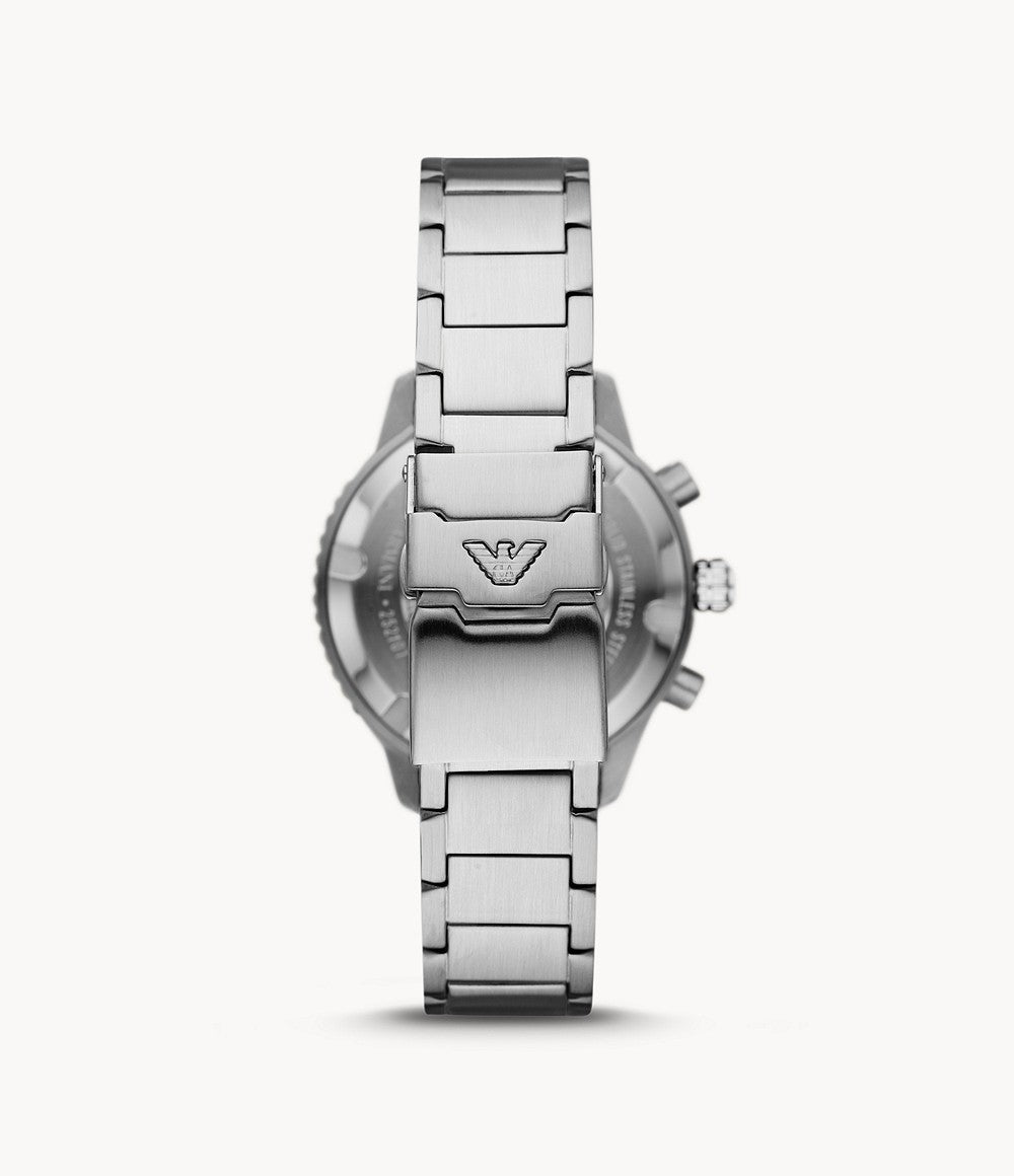 Emporio Armani Men’s Quartz Stainless Steel Black Dial 43mm Watch AR11360