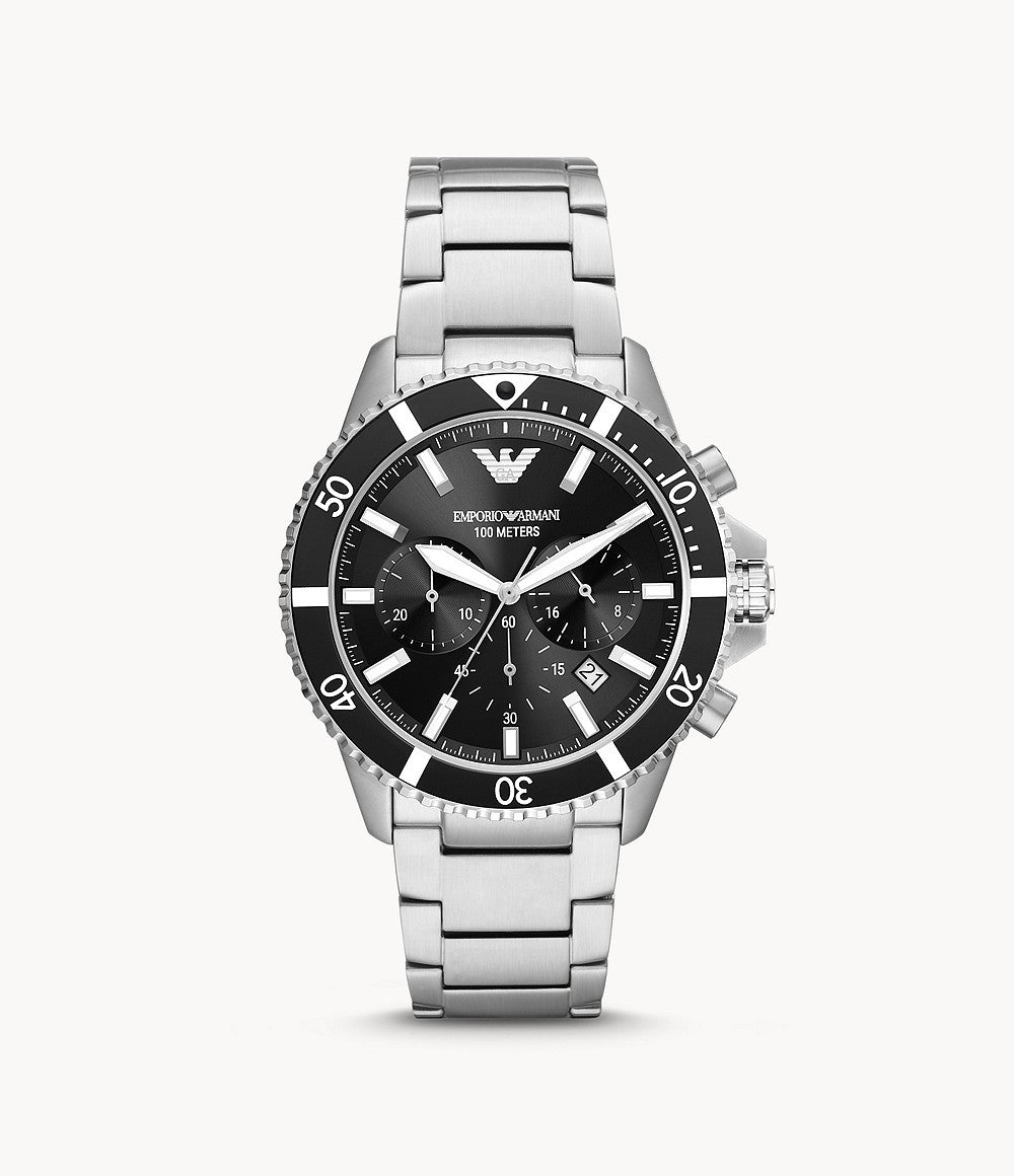 Emporio Armani Men’s Quartz Stainless Steel Black Dial 43mm AR11360