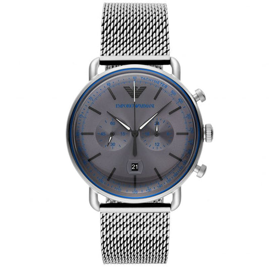 Emporio Armani Men’s Quartz Stainless Steel Grey Dial 43mm Watch AR11383