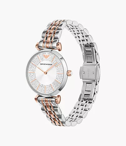 Emporio Armani Two-Hand Two-Tone Stainless Steel Watch