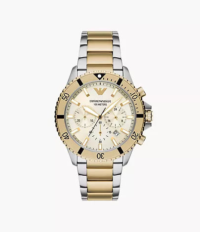 Emporio Armani Chronograph Two-Tone Stainless Steel Watch AR11606