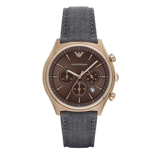 Emporio Armani - Men’s Chronograph Leather strap 43mm Watch AR1976