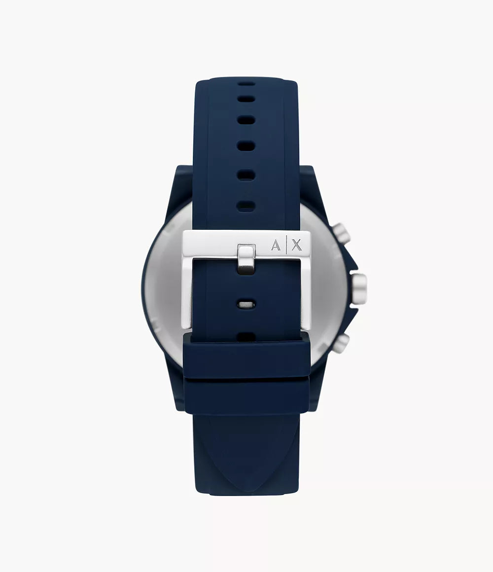 Armani Exchange Chronograph Blue Silicone Watch AX7128