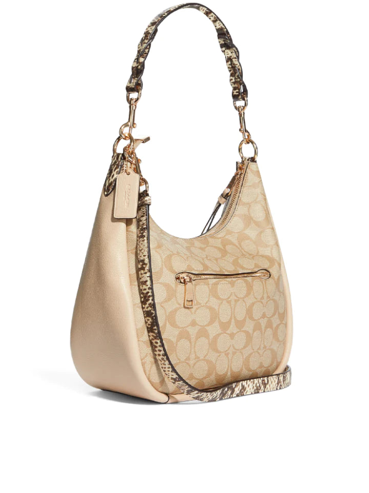 Coach Jules Hobo In Signature Canvas Light Khaki/Ivory Multi