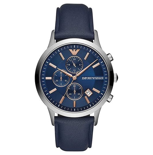 Emporio Armani - Men’s Chronograph Leather strap 43mm Watch AR11216