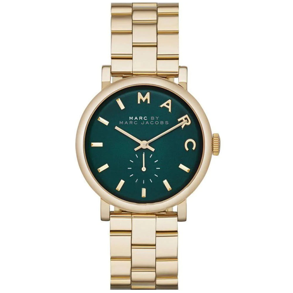 Marc by Marc Jacobs Women's Baker Gold Green Dial Stainless Steel Watch MBM3245