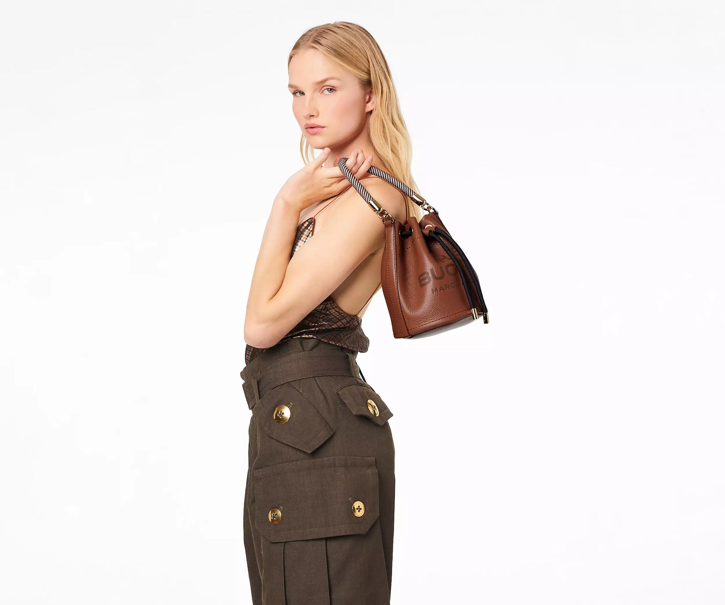 Marc Jacobs The Leather Bucket Bag Argon Oil