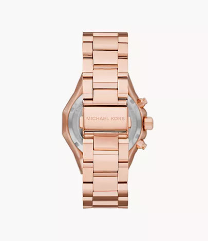 chael Kors Raquel Chronograph Rose Gold-Tone Stainless Steel Watch