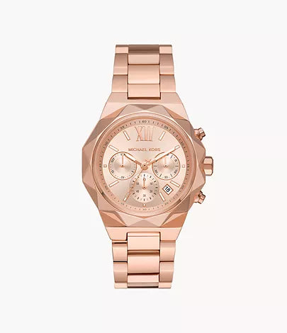 chael Kors Raquel Chronograph Rose Gold-Tone Stainless Steel Watch