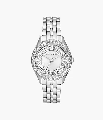 Harlowe Three-Hand Stainless Steel Watch MK4708