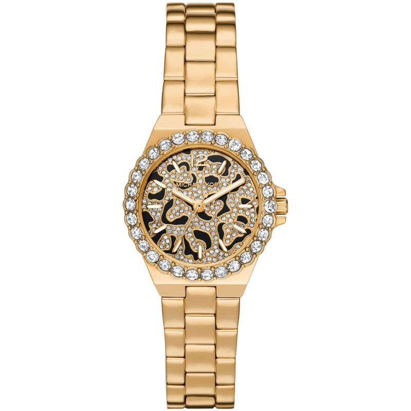 Michael Kors Women’s Lennox Three-Hand Gold-Tone Stainless Steel Watch Mk7394