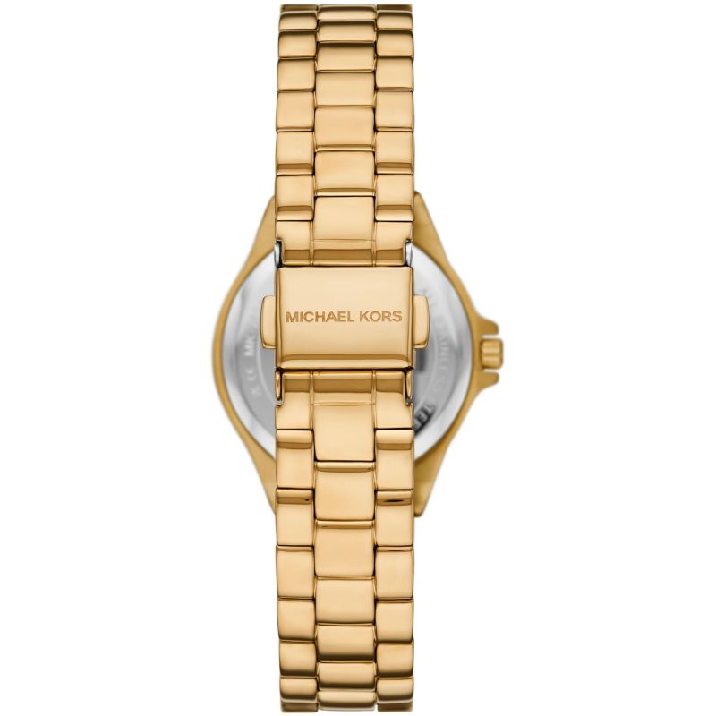 Michael Kors Women’s Lennox Three-Hand Gold-Tone Stainless Steel Watch Mk7394