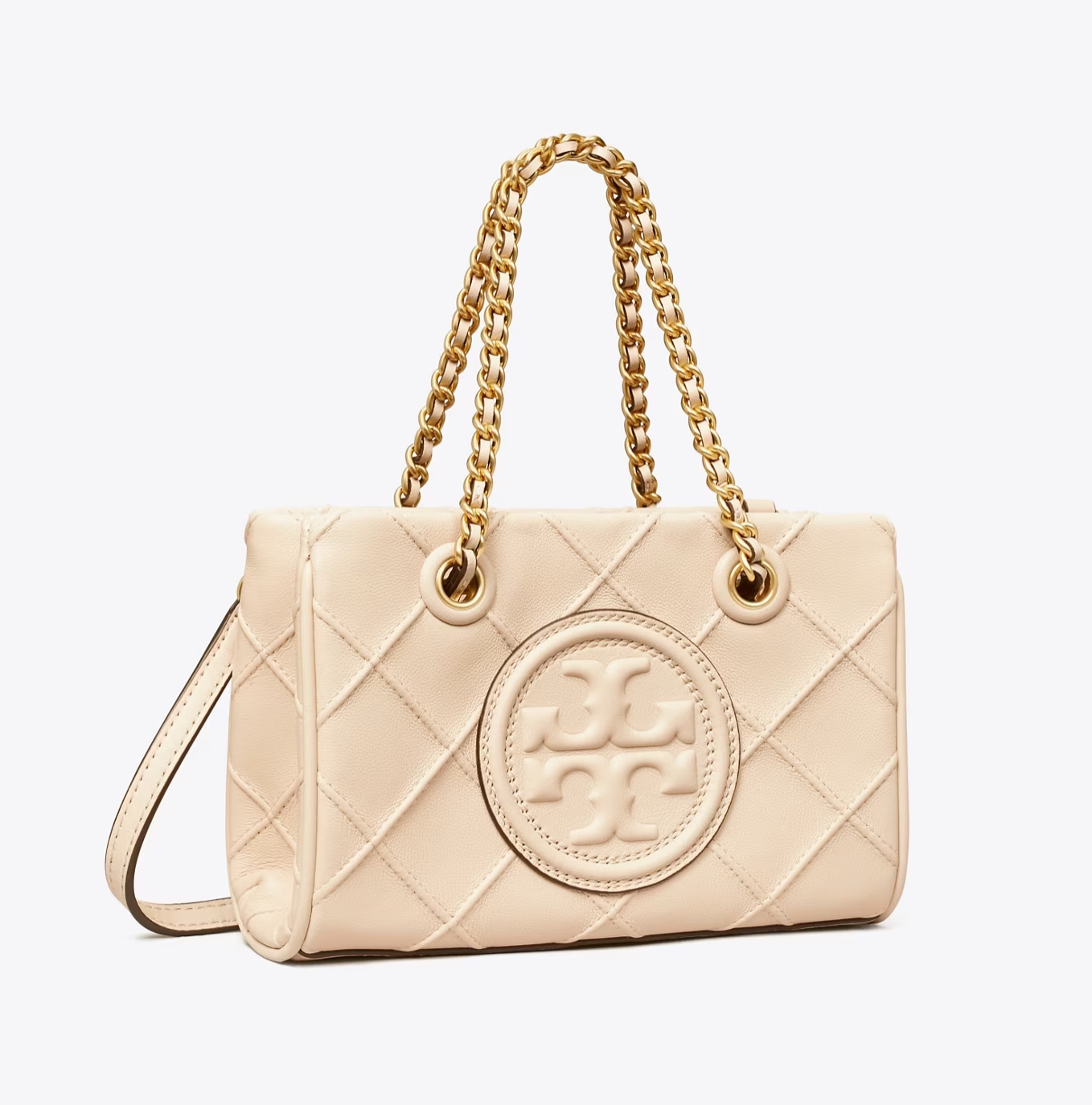 Tory Burch Mini Fleming Soft Tote New Cream