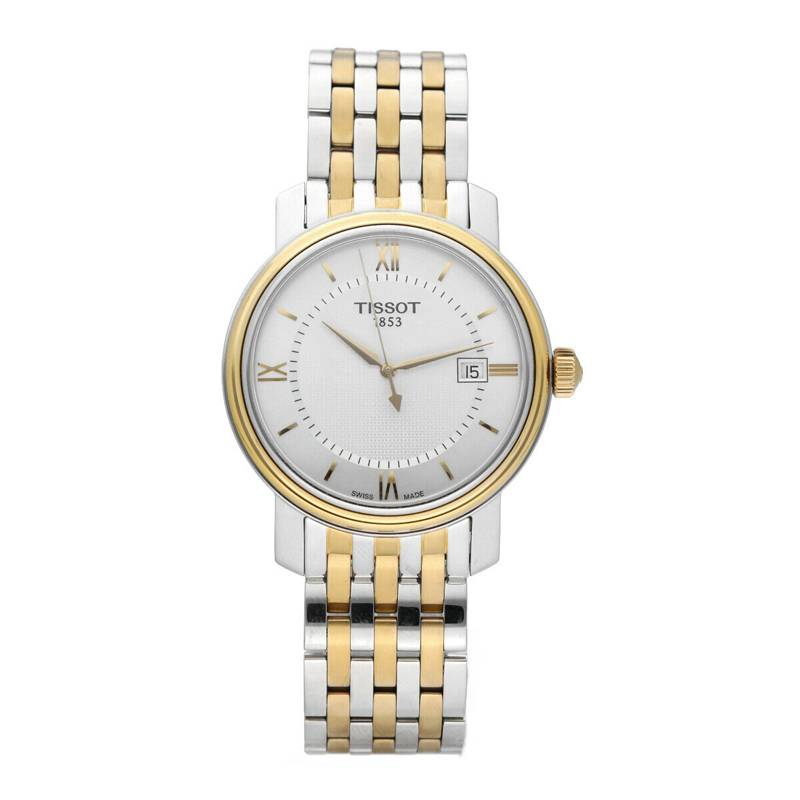 Tissot Bridgeport Silver Dial and grey, Yellow Gold Stainless Steel Strap T0974102203800