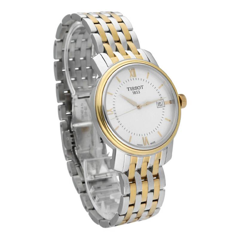 Tissot Bridgeport Silver Dial and grey, Yellow Gold Stainless Steel Strap T0974102203800