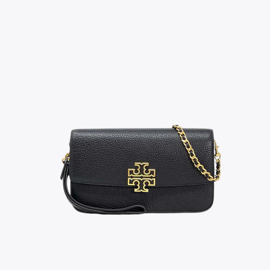 Tory Burch Britten Chain Wallet With Wristlet Black