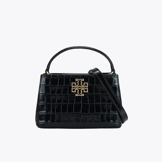 Tory Burch Britten Embossed Micro Satchel Black