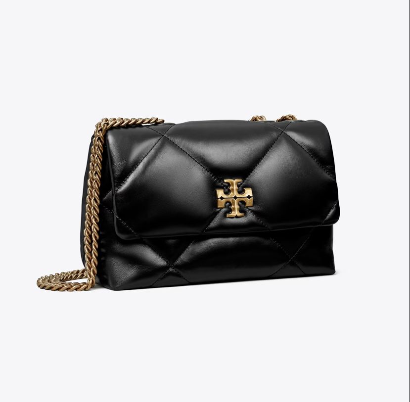 Tory Burch Small Kira Diamond Quilt Convertible Shoulder Bag Black