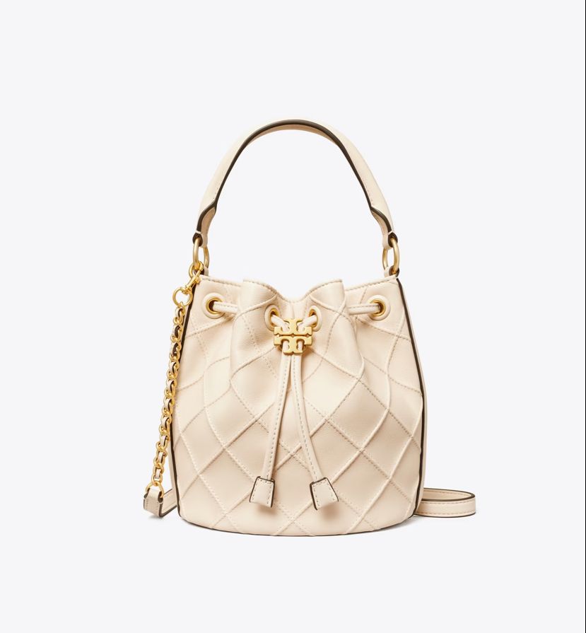 Tory Burch Small Fleming Bucket Bag New Cream