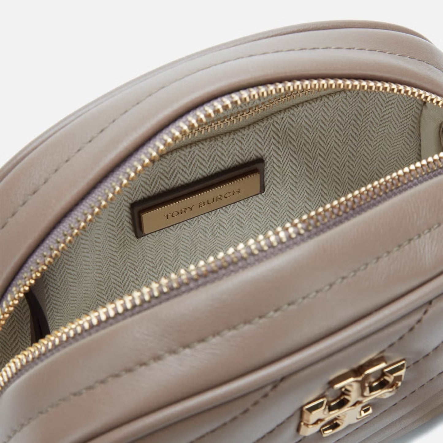 Tory Burch Kira Chevron Camera Bag Classic Taupe