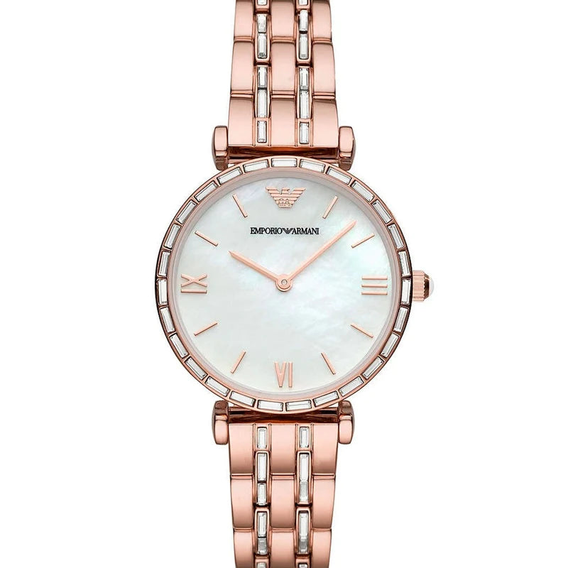 Emporio Armani Women’s Analog Stainless Steel Mother of Pearl Dial 32mm Watch AR11294