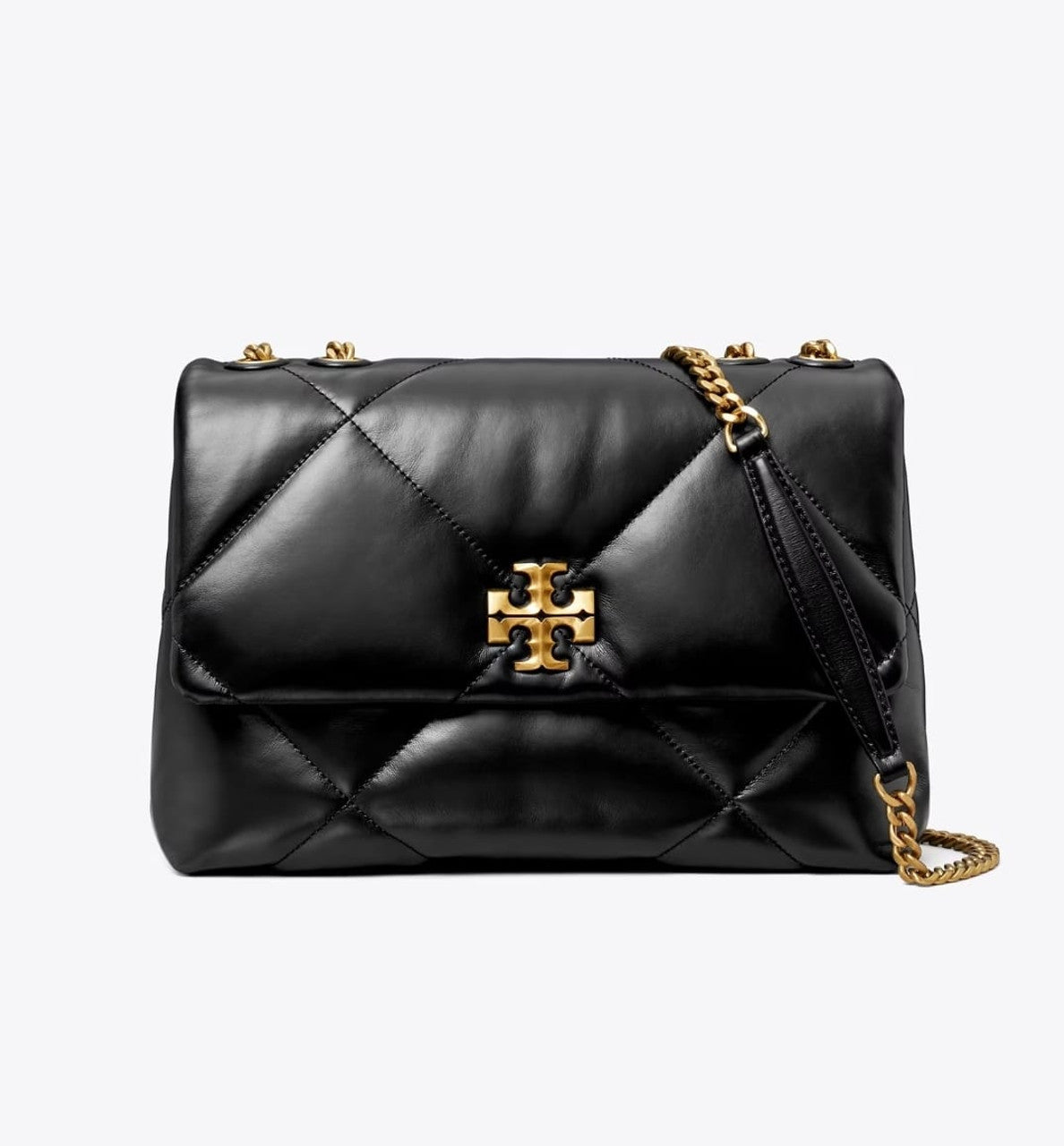 Tory Burch Small Kira Diamond Quilt Convertible Shoulder Bag Black