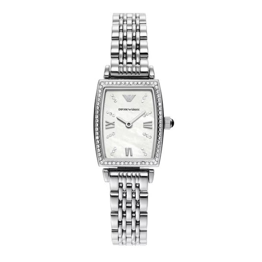 Emporio Armani Women’s Analog Quartz Stainless Steel White Dial 26mm Watch AR11405
