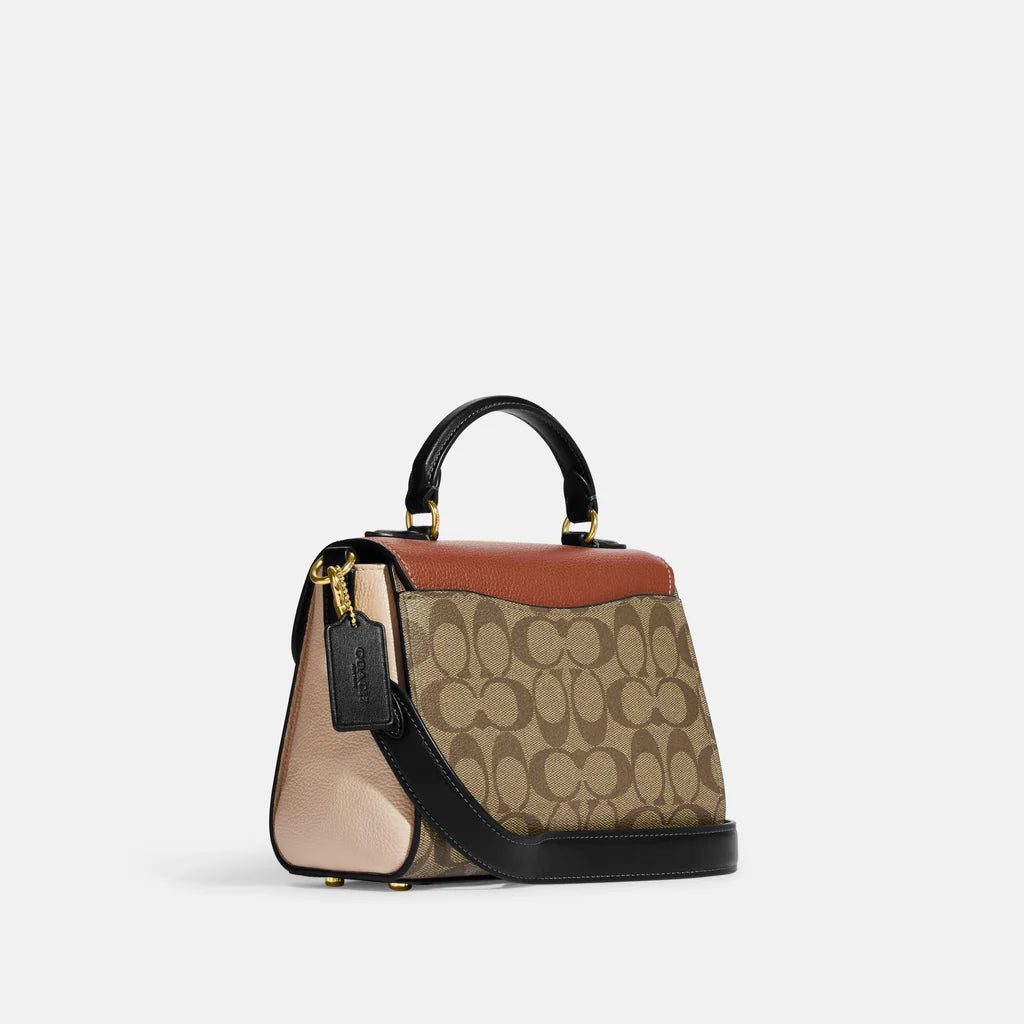 Coach Morgan Top Handle Satchel In Colorblock Signature Canvas