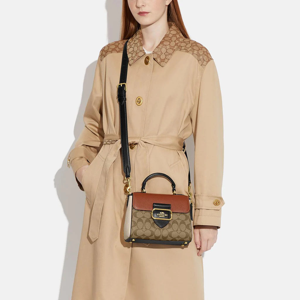 Coach Morgan Top Handle Satchel In Colorblock Signature Canvas