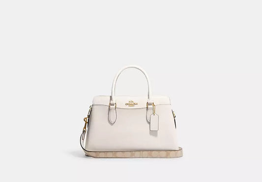 Coach Darcie Carryall With Signature Canvas Detail