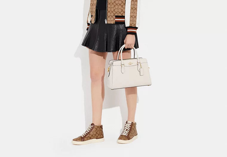 Coach Darcie Carryall With Signature Canvas Detail