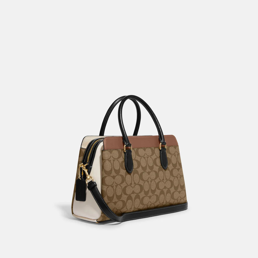 Coach Darcie Carryall In Colorblock Signature Canvas