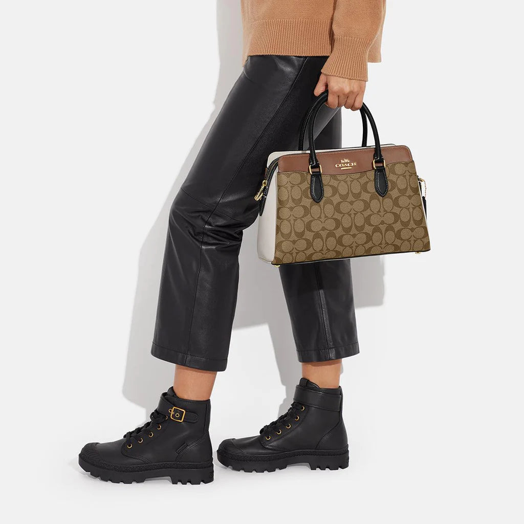 Coach Darcie Carryall In Colorblock Signature Canvas