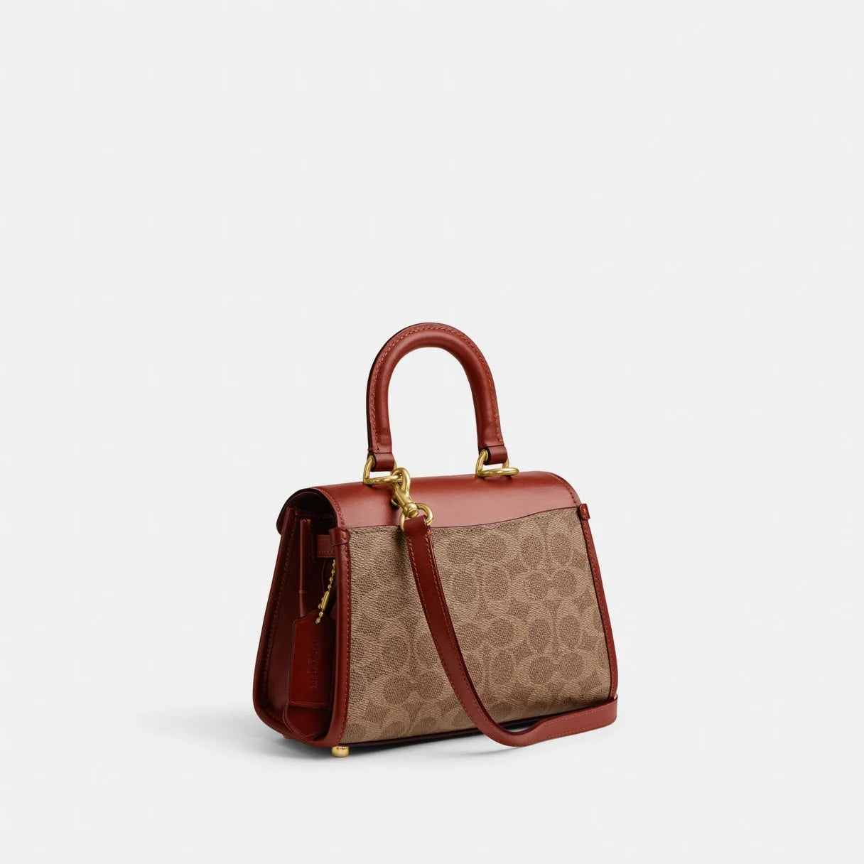 Coach Sammy Top Handle 21 In Signature Canvas