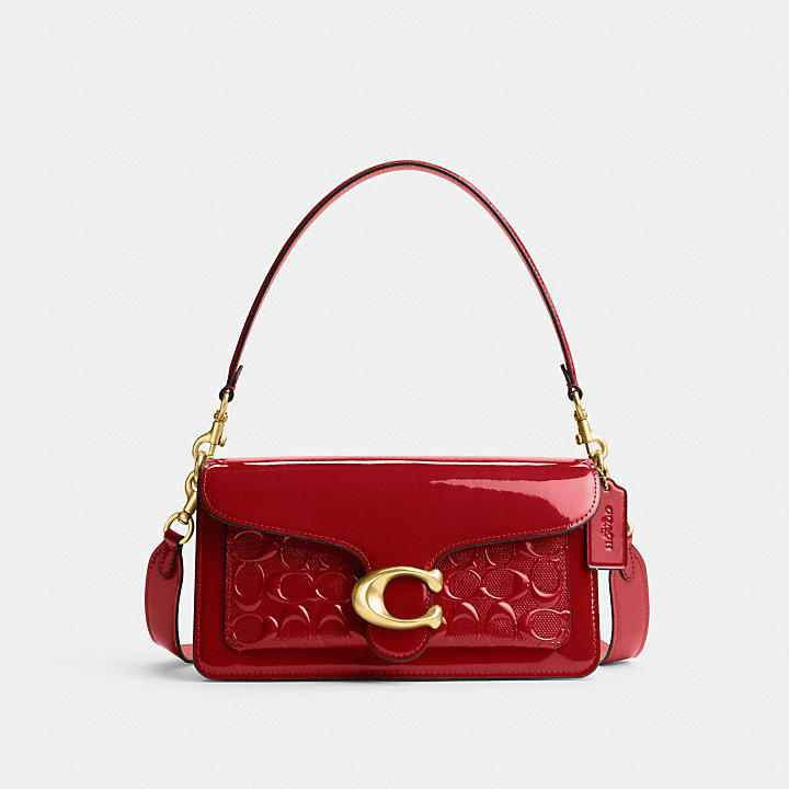 Coach Tabby Shoulder Bag In Signature Leather Red