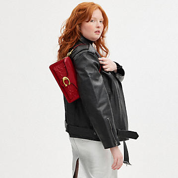 Coach Tabby Shoulder Bag In Signature Leather Red