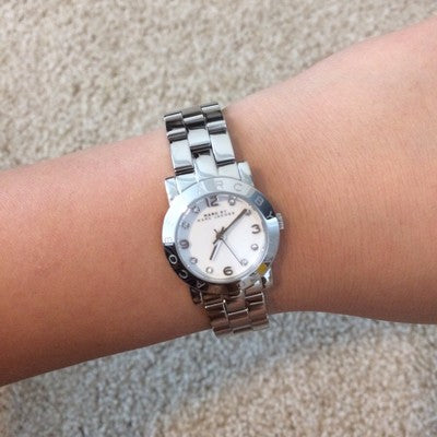 Marc by Marc Jacobs Women's Mini Amy Silver Stainless Steel Watch MBM3055