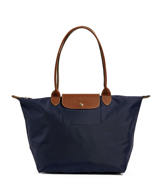 Longchamp Le Pliage Green Tote Navy- Recycled Canvas