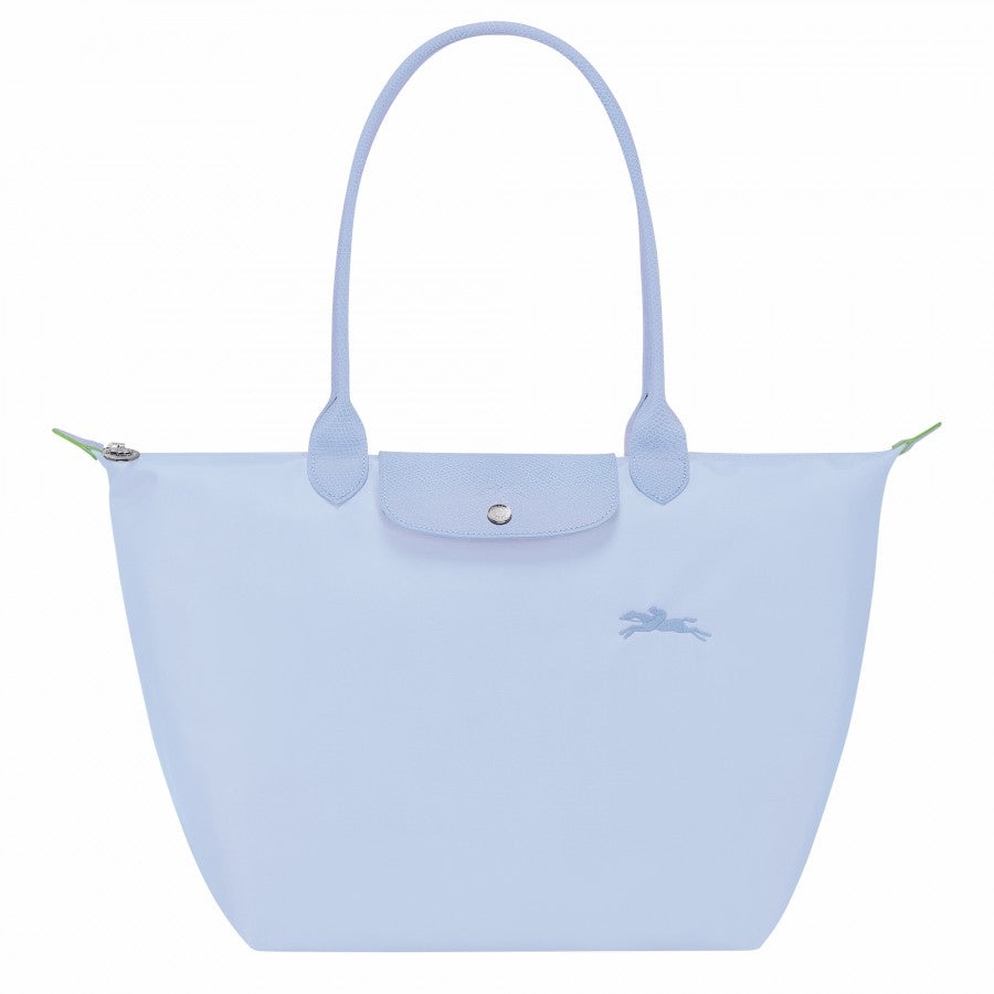 Longchamp Le Pliage Green Tote Bag Sky Blue- Recycled Canvas